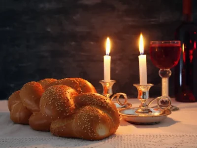 פמוטות לשבת וגביע קידוש